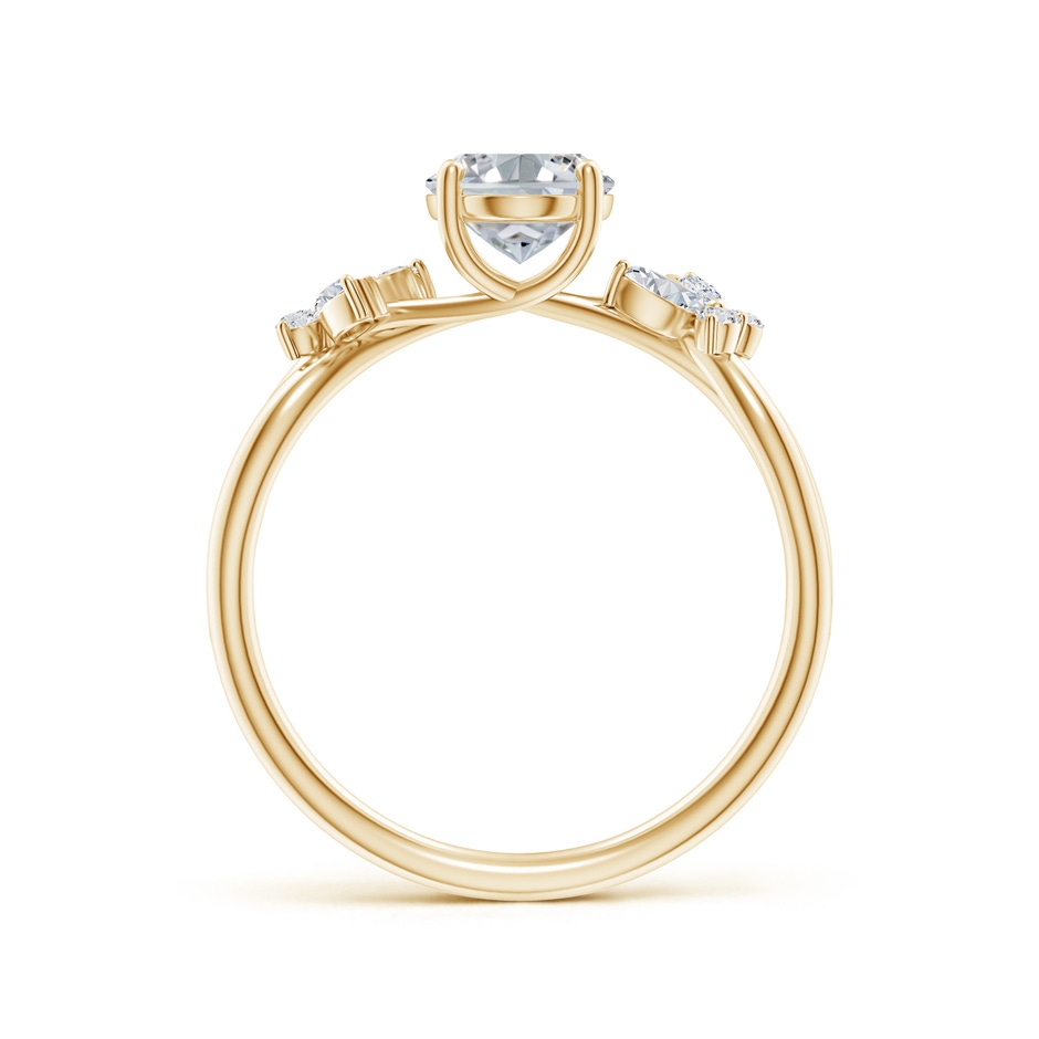 8x6mm HSI2 Oval Diamond Butterfly Engagement Ring in Yellow Gold side 199