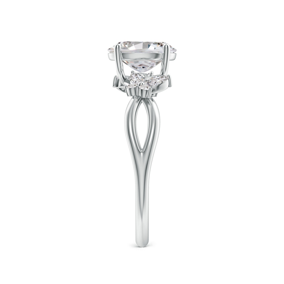 8x6mm IJI1I2 Oval Diamond Butterfly Engagement Ring in White Gold side 299