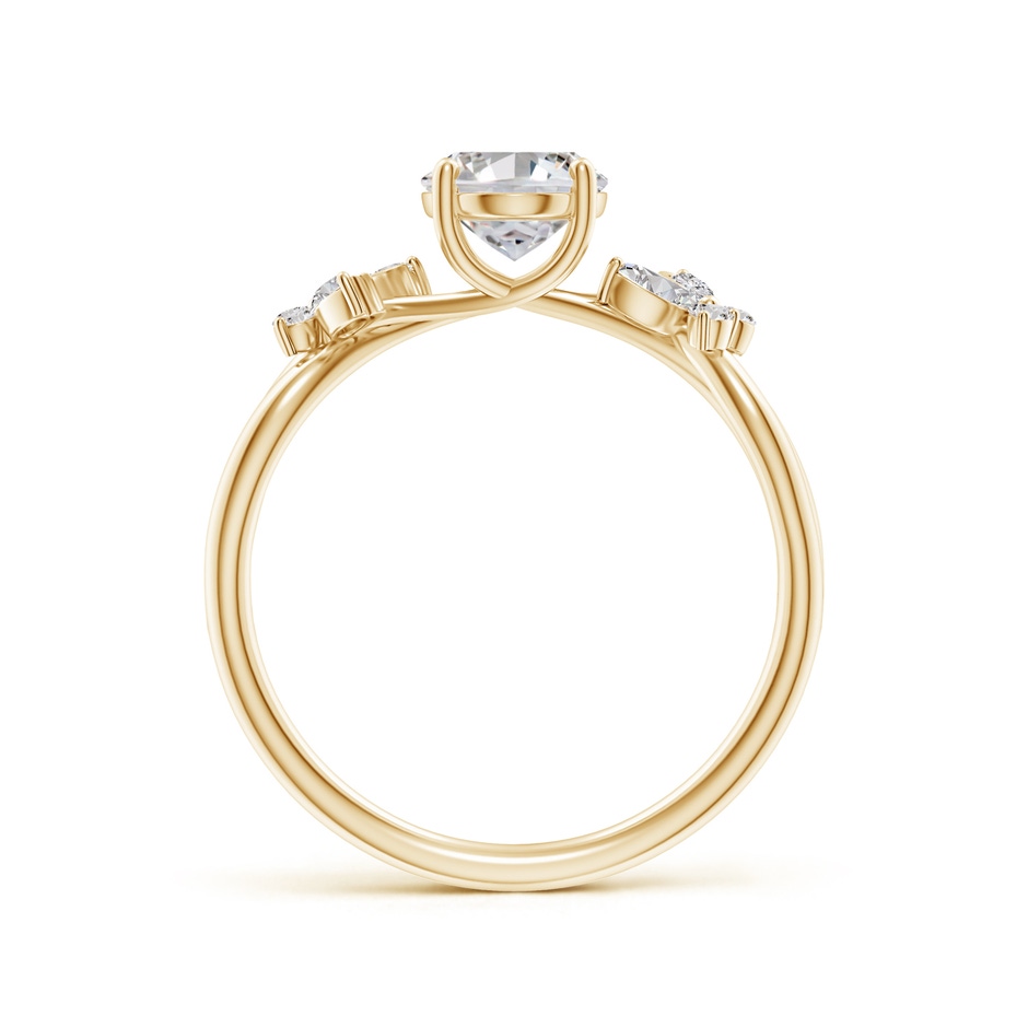 8x6mm IJI1I2 Oval Diamond Butterfly Engagement Ring in Yellow Gold side 199