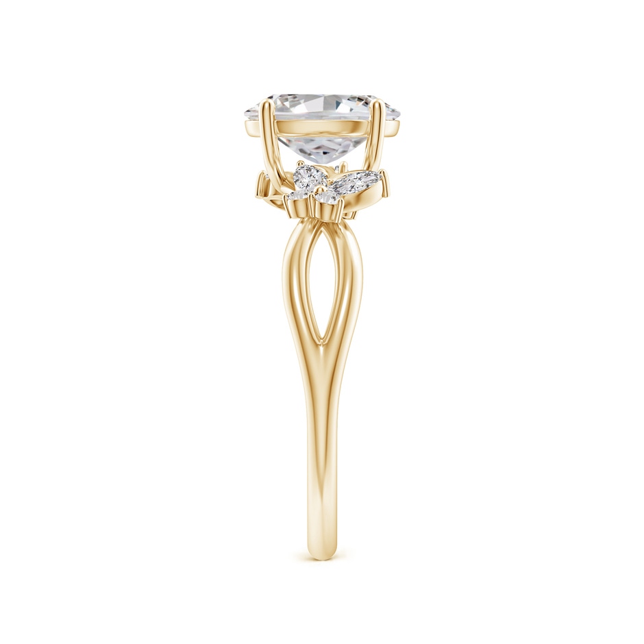 8x6mm IJI1I2 Oval Diamond Butterfly Engagement Ring in Yellow Gold side 299