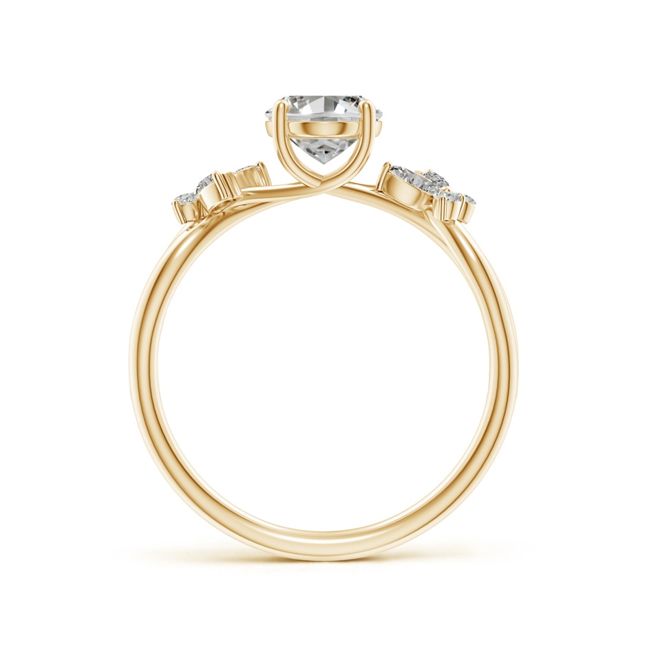 8x6mm KI3 Oval Diamond Butterfly Engagement Ring in Yellow Gold side 199