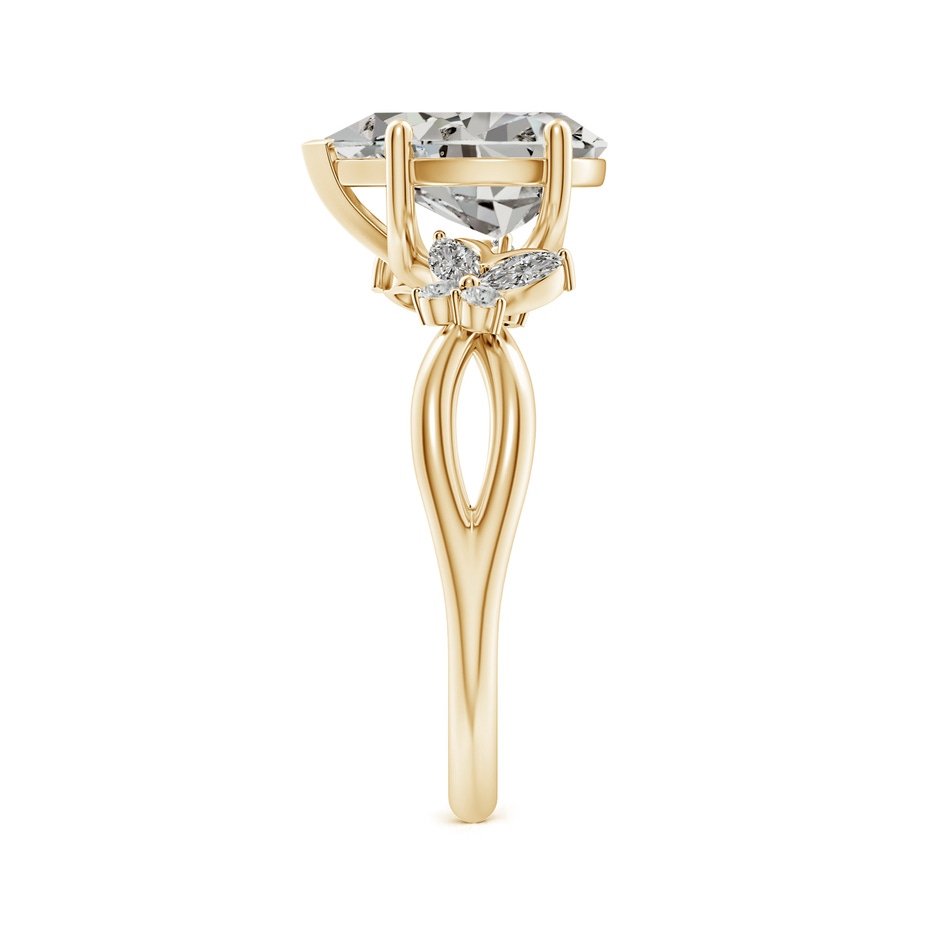 10x8mm KI3 Pear-Shaped Diamond Butterfly Engagement Ring in Yellow Gold side 299