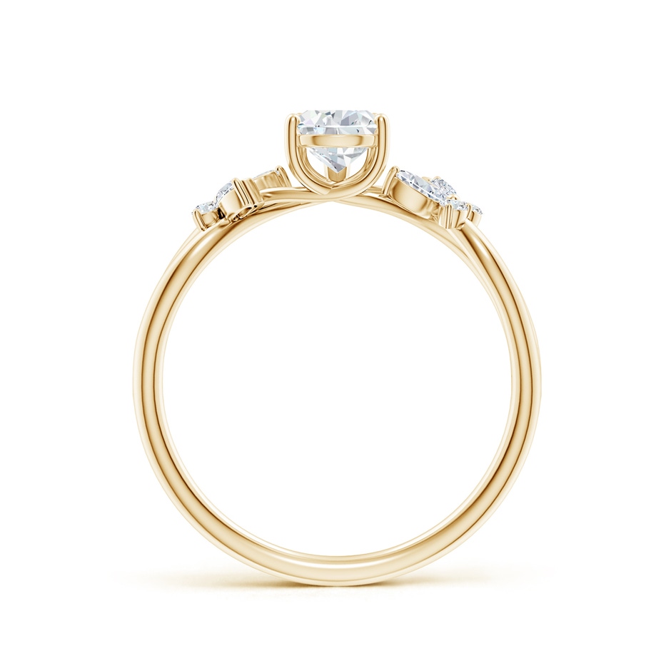 7x5mm GVS2 Pear-Shaped Diamond Butterfly Engagement Ring in Yellow Gold side 199