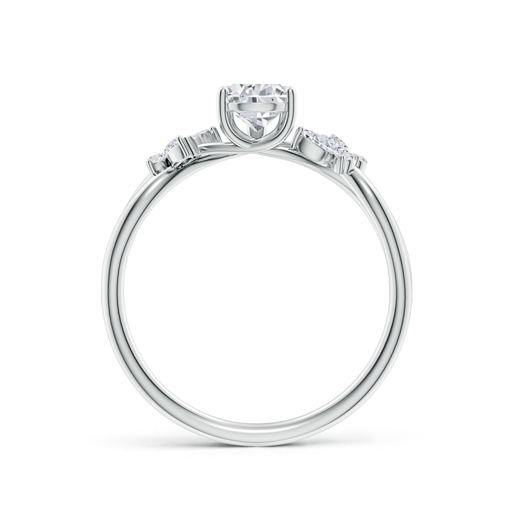 7x5mm HSI2 Pear-Shaped Diamond Butterfly Engagement Ring in White Gold - side 199