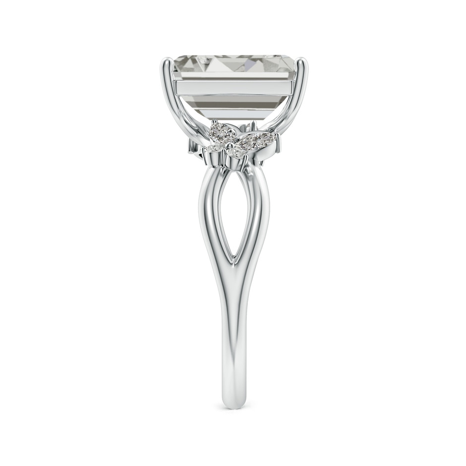 10x7mm KI3 Emerald-Cut Diamond Butterfly Engagement Ring in P950 Platinum side 299
