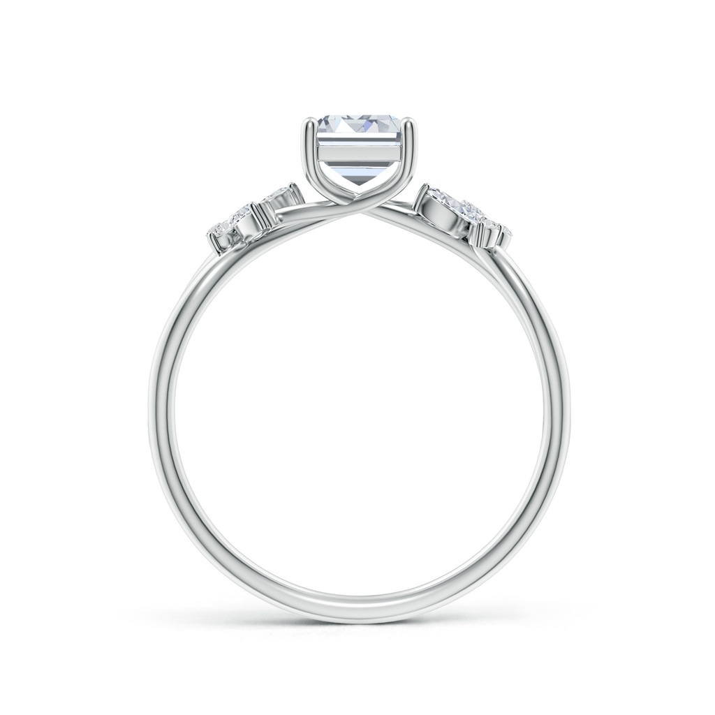 7x5mm HSI2 Emerald-Cut Diamond Butterfly Engagement Ring in White Gold - side 199