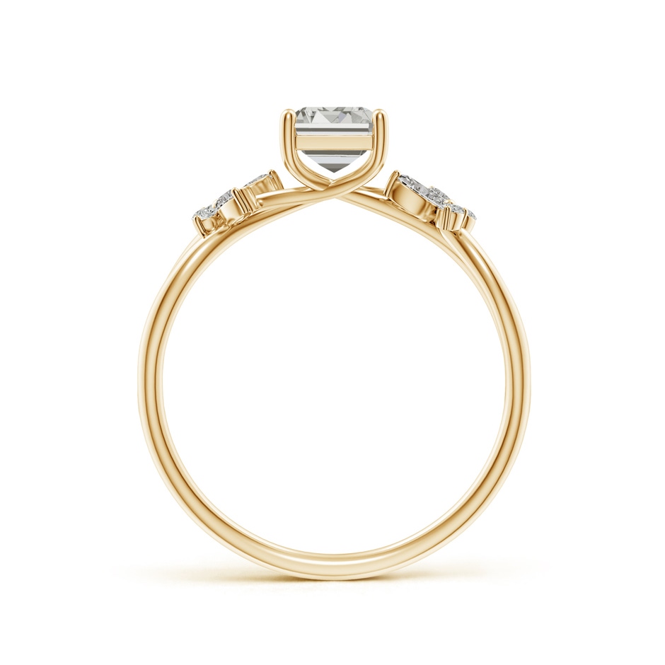7x5mm KI3 Emerald-Cut Diamond Butterfly Engagement Ring in Yellow Gold side 199
