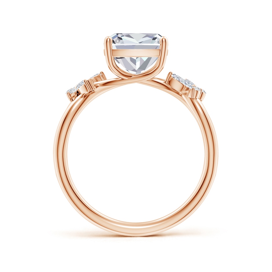 10x7.5mm HSI2 Cushion Rectangular Diamond Butterfly Engagement Ring in 18K Rose Gold side 199