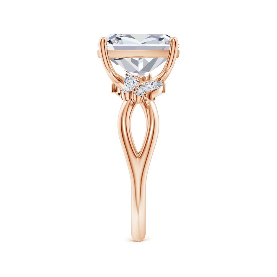 10x7.5mm HSI2 Cushion Rectangular Diamond Butterfly Engagement Ring in 18K Rose Gold side 299