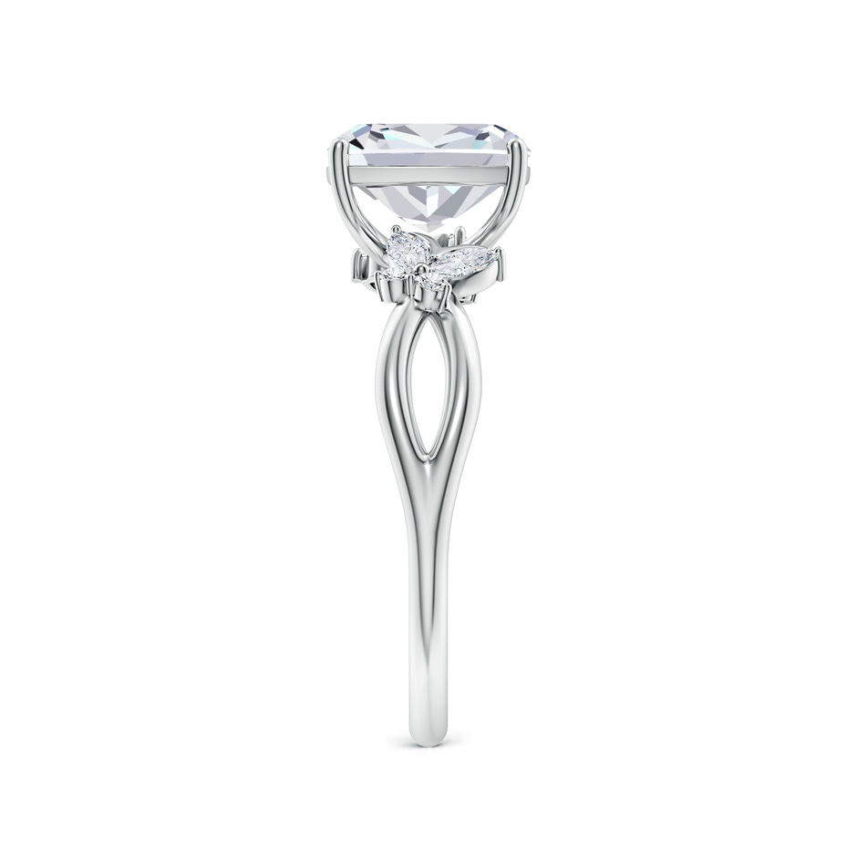 8x6mm GVS2 Cushion Rectangular Diamond Butterfly Engagement Ring in P950 Platinum side 299