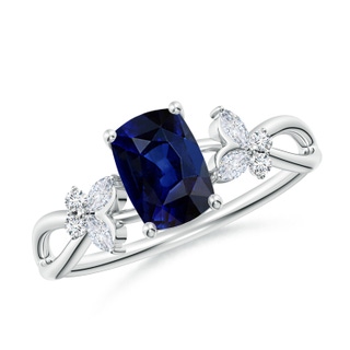 Cushion Rectangular AAA Blue Sapphire