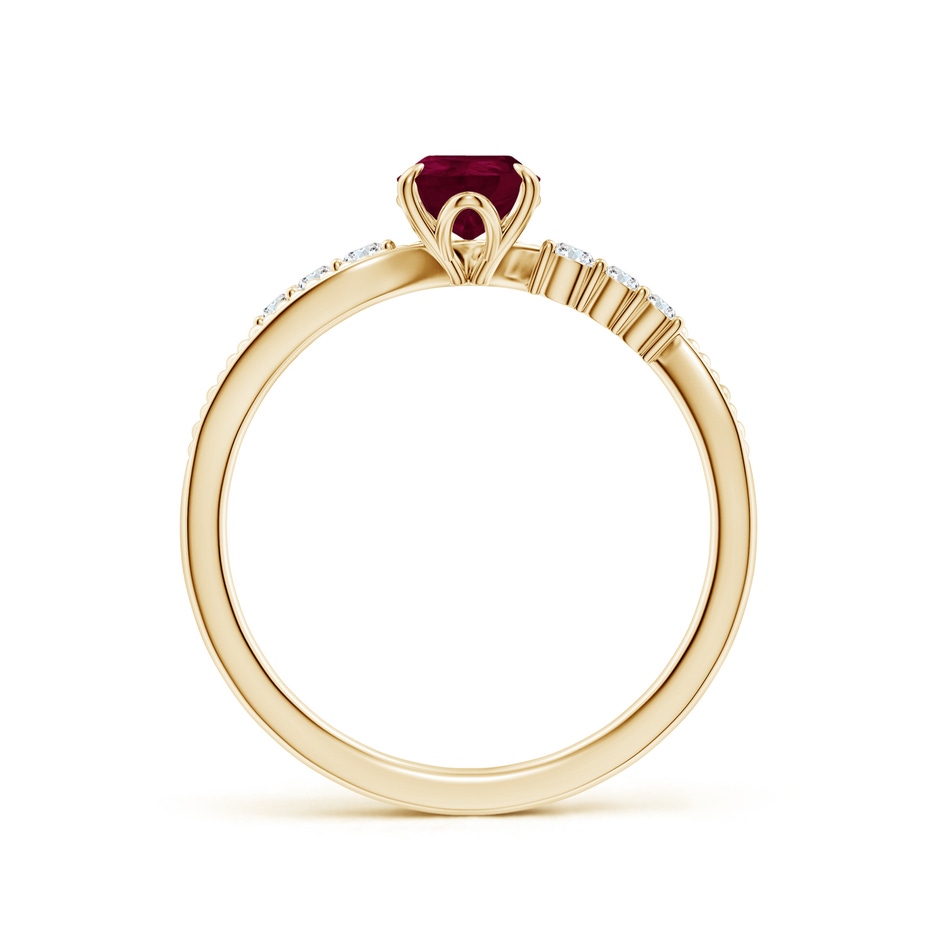 7x5mm A SR4619RD-YG-A-7x5 in Yellow Gold side 199
