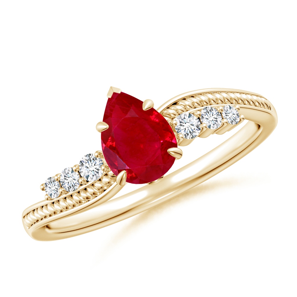7x5mm AAA SR4619RD-YG-AAA-7x5 in Yellow Gold