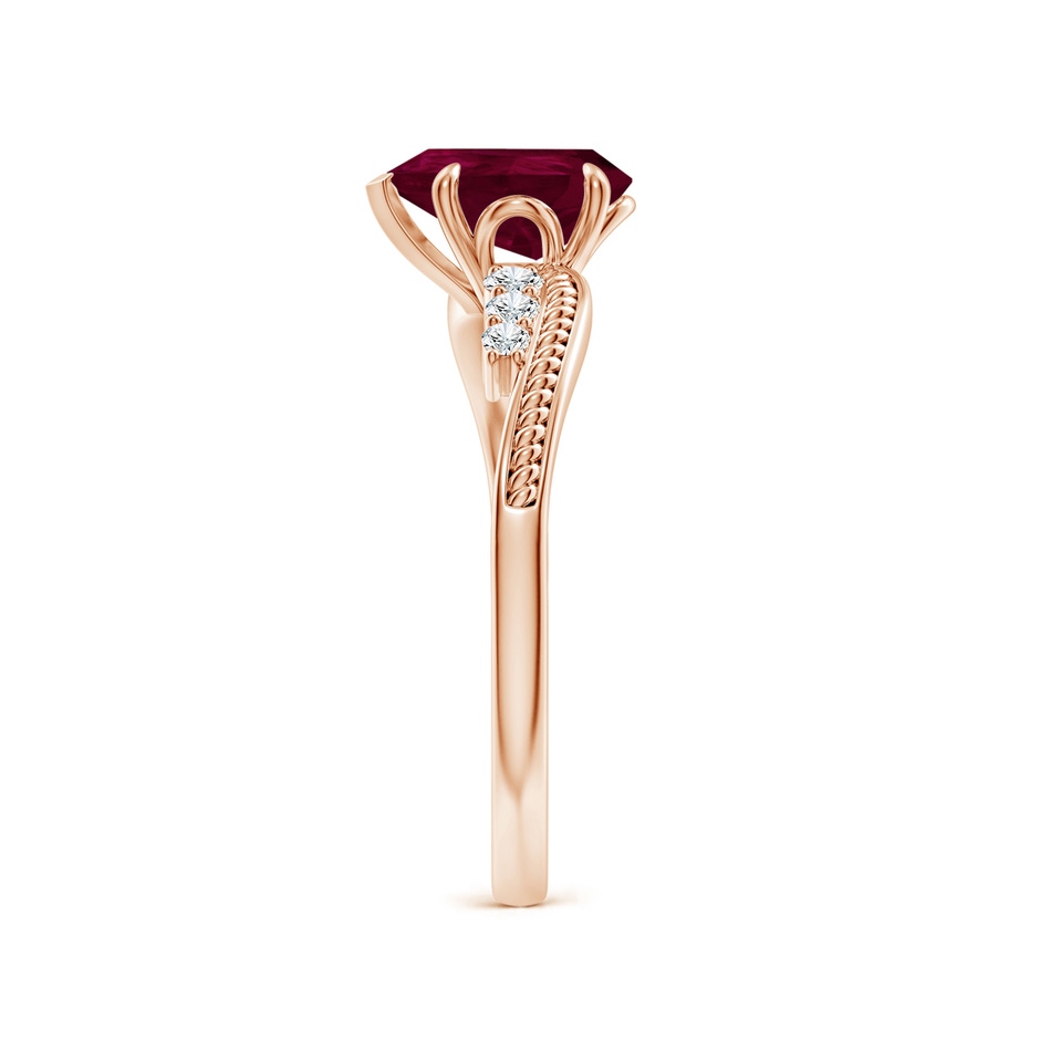 8x6mm A SR4619RD-RG-A-8x6 in Rose Gold side 299