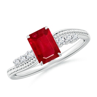 Emerald Cut AAA Ruby