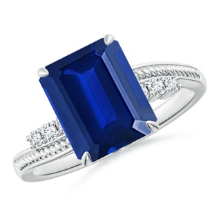 Emerald Cut AAAA Blue Sapphire