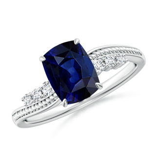 Cushion Rectangular AAA Blue Sapphire