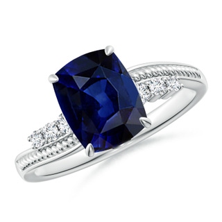 Cushion Rectangular AAA Blue Sapphire