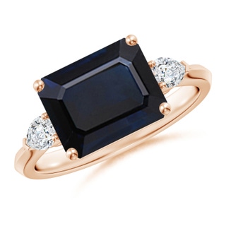 Emerald Cut A Blue Sapphire