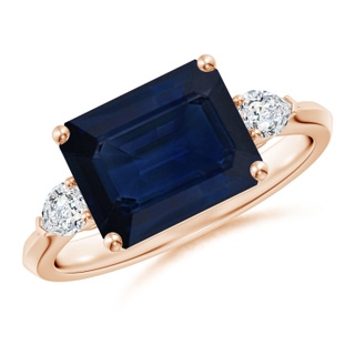 Emerald Cut AA Blue Sapphire