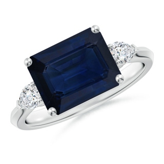 Emerald Cut AA Blue Sapphire