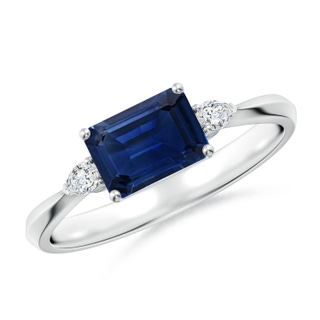 Emerald Cut AAA Blue Sapphire