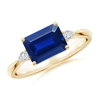 Emerald Cut AAAA Blue Sapphire