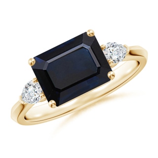 Emerald Cut A Blue Sapphire