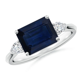 Emerald Cut AA Blue Sapphire