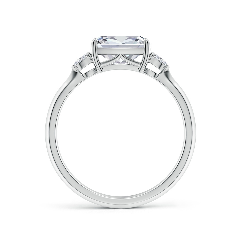 8x6mm HSI2 Classic East-West Cushion Rectangular Diamond Side Stone Engagement Ring in White Gold side 199