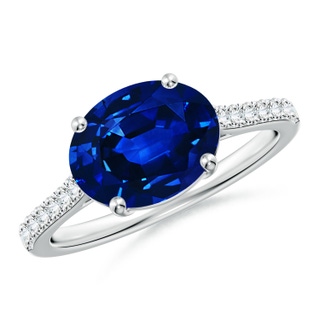 Oval Lab-Grown Lab Grown Blue Sapphire