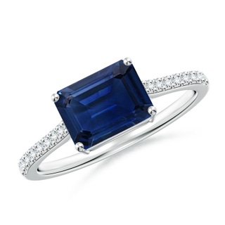 Emerald Cut AAA Blue Sapphire