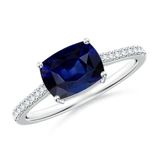 Cushion Rectangular AAA Blue Sapphire