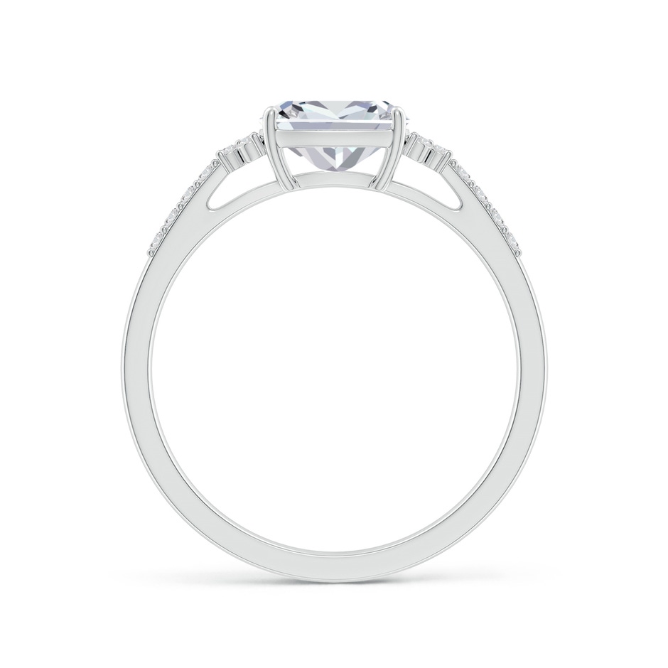 7x5mm HSI2 East-West Cushion Rectangular Diamond Side Stone Engagement Ring in White Gold side 199