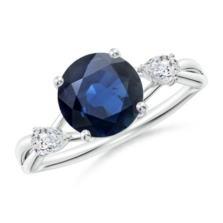 Round AA Blue Sapphire