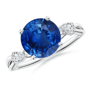 Round AAA Blue Sapphire