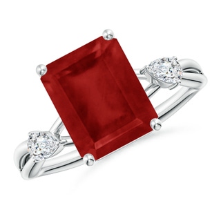 Emerald Cut AA Ruby