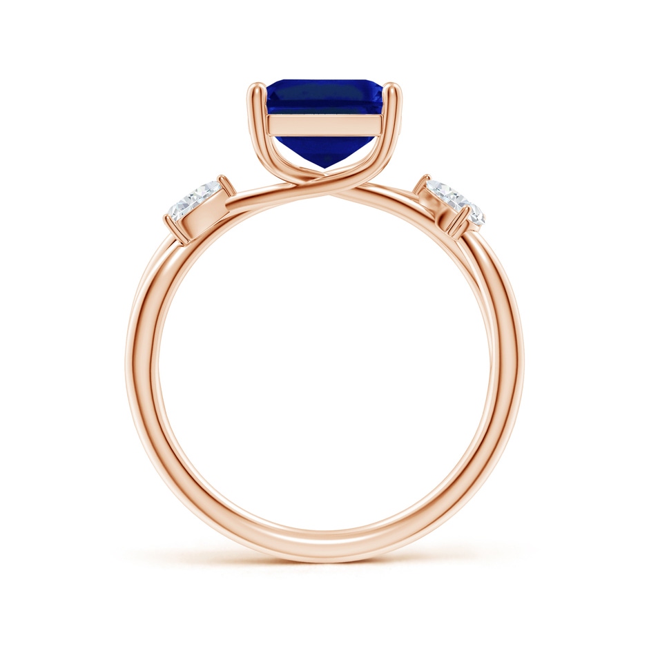 10x8mm Lab-Grown SR4633SD-RG-AAAA-10x8 in Rose Gold side 199