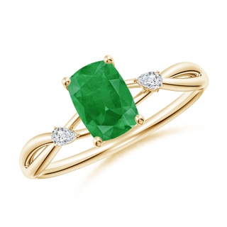 Cushion Rectangular A Emerald