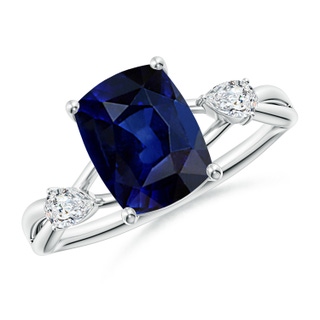 Cushion Rectangular AAA Blue Sapphire