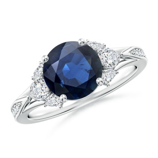 Round AA Blue Sapphire