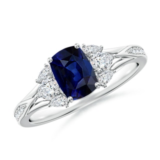 Cushion Rectangular AAA Blue Sapphire