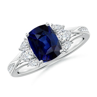 Cushion Rectangular AAA Blue Sapphire