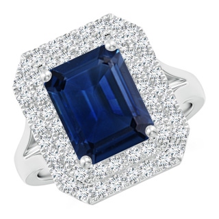 Emerald Cut AAA Blue Sapphire