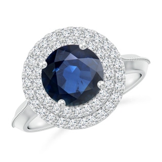 Round AA Blue Sapphire