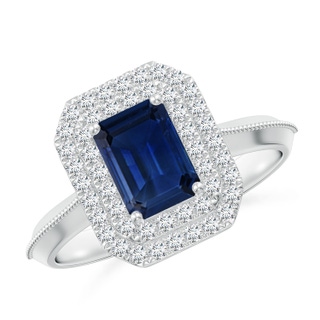 Emerald Cut AAA Blue Sapphire