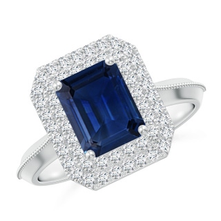 Emerald Cut AAA Blue Sapphire