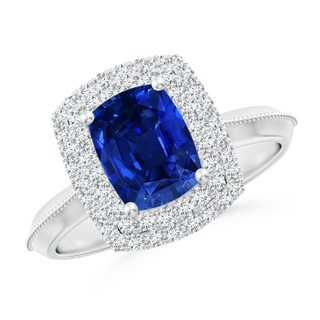 Cushion Rectangular AAAA Blue Sapphire