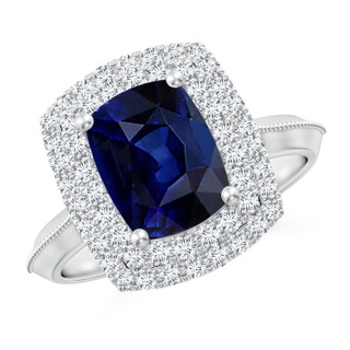 Cushion Rectangular AAA Blue Sapphire