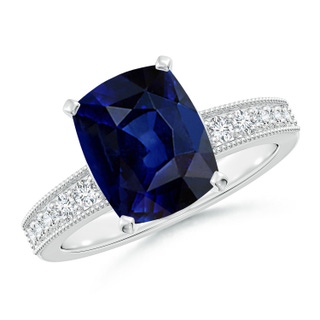 Cushion Rectangular AAA Blue Sapphire